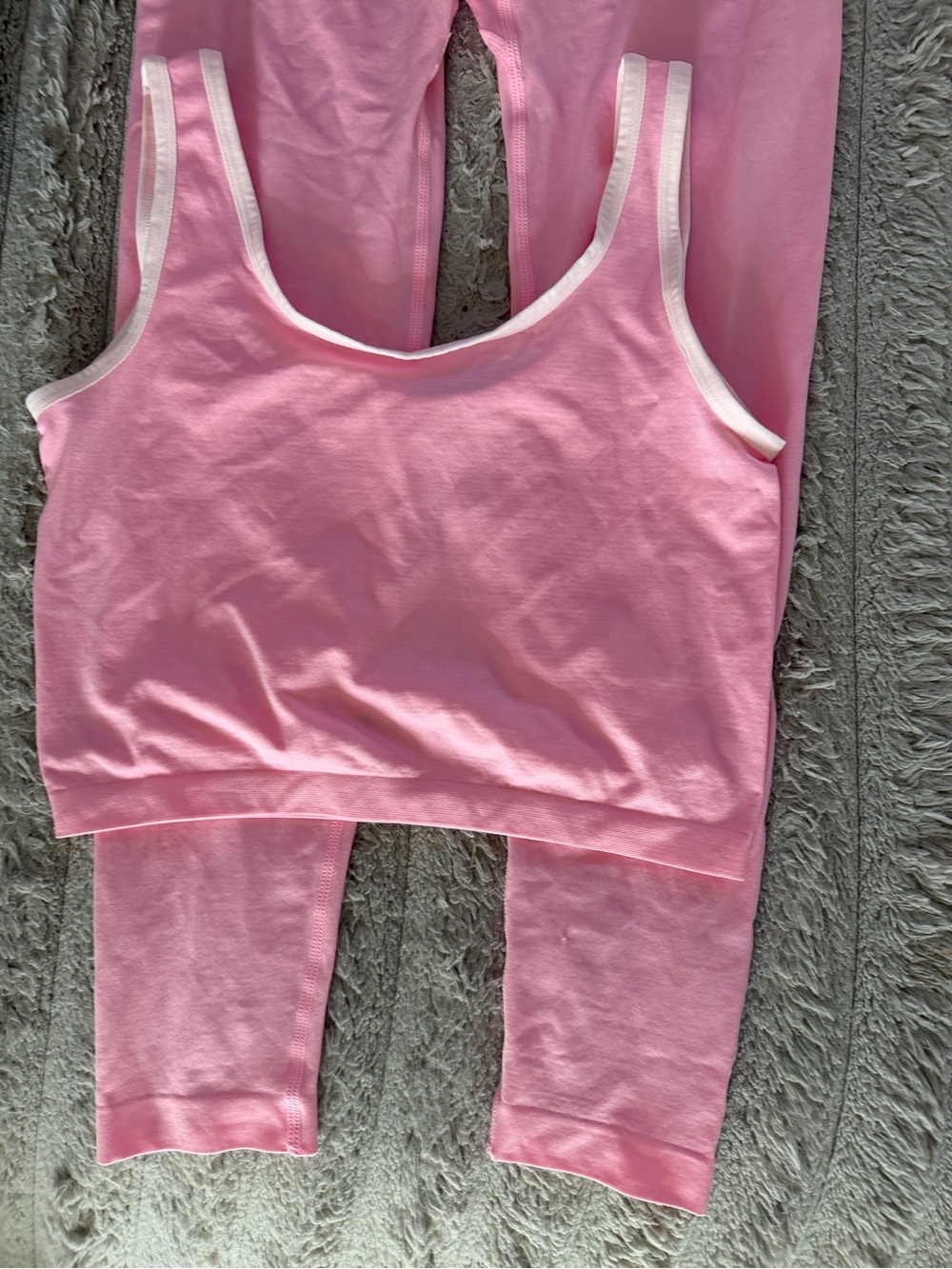 Pink Women's Ribbed Tank & Legging Set - Picture 7 of 8